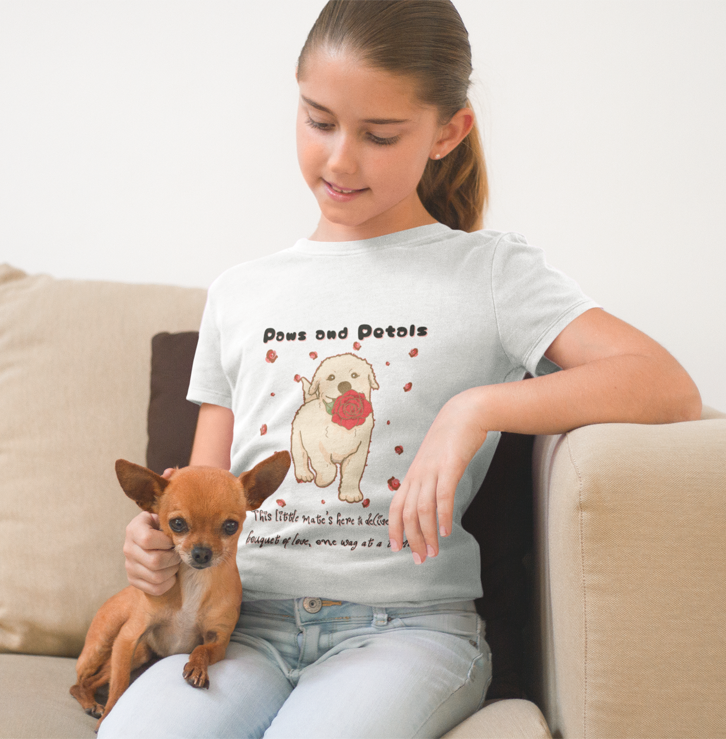 Drip SquadX Kids Paw and Petals Tshirt